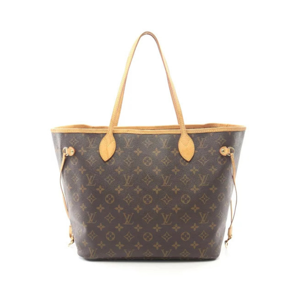 Louis Vuitton Neverfull Tote Bag Canvas Leather Monogram Brown